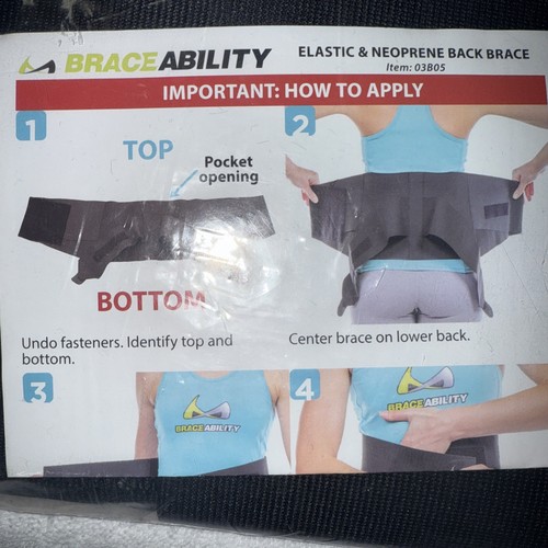 BraceAbility Work Back Brace - Industrial Lower Pain Protection Large Brand New - Picture 5 of 6