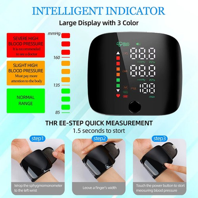 #ad Digital Wrist Blood Pressure Monitor Automatic LED BP Cuff Heart Rate Machine $11.69