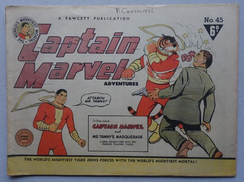 Captain Marvel Adventures Comic #45 um 1950 Larry Cleland Fawcett GD/VG