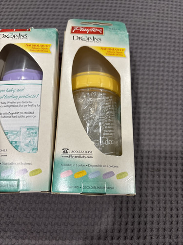 Playtex Nurser Drop Ins System Baby Bottle 4oz Slow Flow New Lot Of 3 - Picture 7 of 11