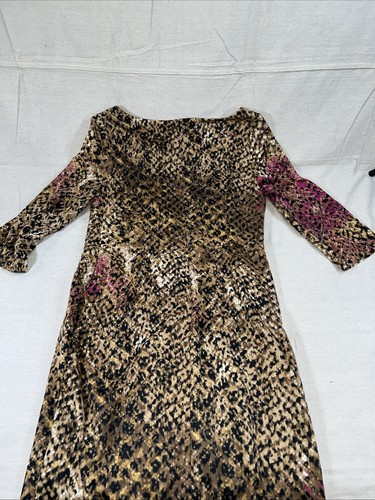jessica howard dress size 14 Cheetah Print 3/4 Sleeves - Picture 7 of 8