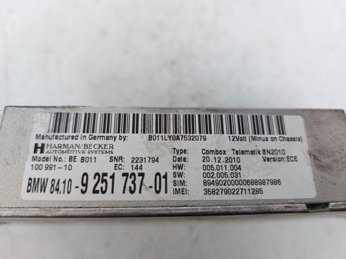 9251737 antenne BMW SERIE 7 F01 02 03 04 3.0DIESEL N57D30B 2008 K2482-64901 - Bild 4 von 8