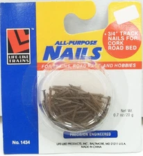 Life Like 1434 All Purpose Track Nails for Cork Road Bed 3/4