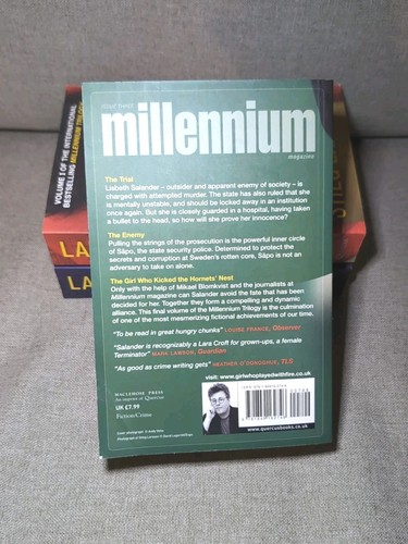 STIEG LARSSON Millennium Trilogy The Girl with the Dragon Tattoo 3 Book Set VGC - Picture 5 of 5