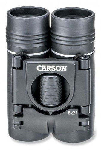 Carson Kinglet 8x21mm Binoculars, 9mm, Multicoated, Matte, Black, KB-821 - Picture 2 of 7
