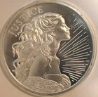 ** 2021 Silver Shield "Justice" 1 oz Silver Round**