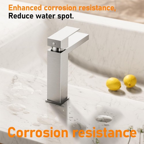 Phiestina Single Handle Bathroom Faucet Single Hole Vanity Faucet Pop Up Drain - Picture 4 of 9
