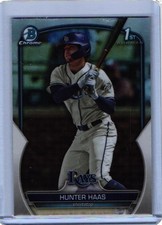 Hunter Haas 2023 Bowman Draft Chrome 1st  Refractor Tampa Bay Rays #BDC-160 RC