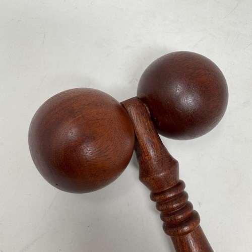 Vintage Wooden Double Roller Massager Collectible Condition - 9.5 Inches - Picture 2 of 4