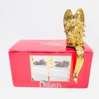 VINTAGE Dillard's Brass Cherub Angel Stocking Hanger #727T9151 5"Wx8"Lx5"H*READ*