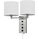 CAL Lighting & Accessories LA-8049W2L-1 Reedsport Wall Sconce Brushed Steel