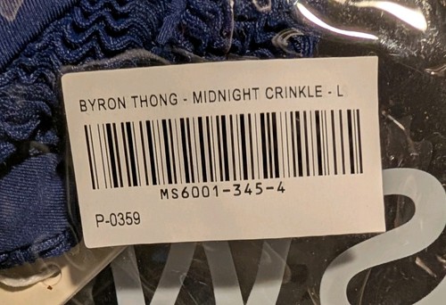 Traje de baño Monday Byron tiro medio descarado parte inferior de bikini arrugado medianoche talla L nuevo con etiquetas - Imagen 15 de 18