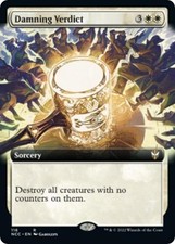 MTG English Damning Verdict (Extended Art) NM Normal