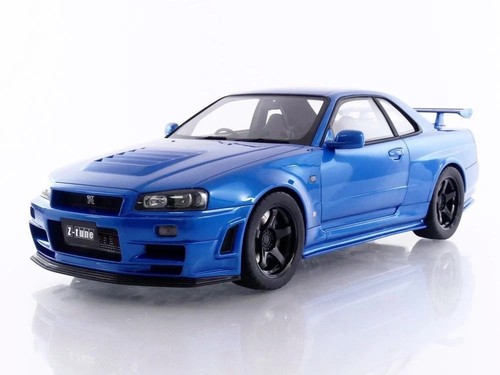 1/12 SCALE NISSAN NISMO (R34) GT-R Z-TUNE BAYSIDE BLUE MODEL CAR BY OTTO MOBILE - Picture 2 of 10