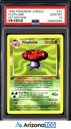Vileplume (1st Edition) graded PSA 10 for sale on eBay