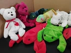 Vintage Beanie Babies 10PC Lot Plush No Tag No Duplicate Played with Beanies #10