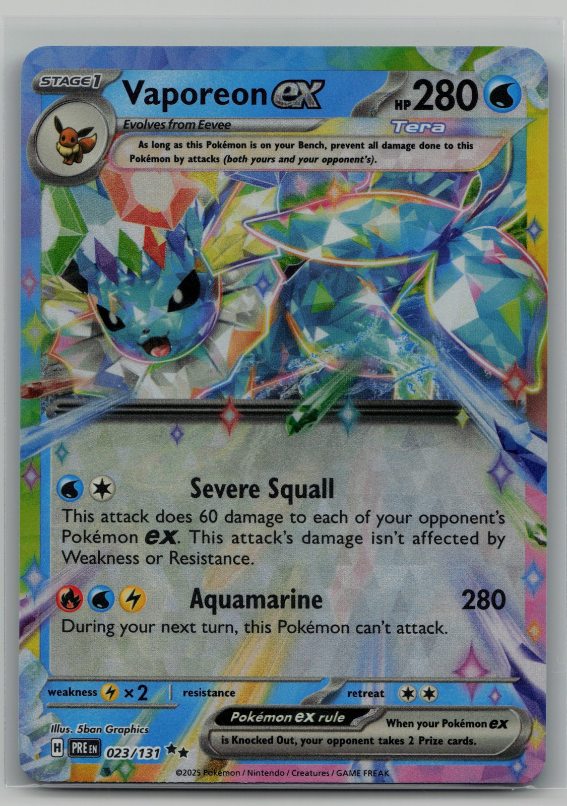 Vaporeon ex - Double Rare SV: Prismatic Evolutions 023/131 NM