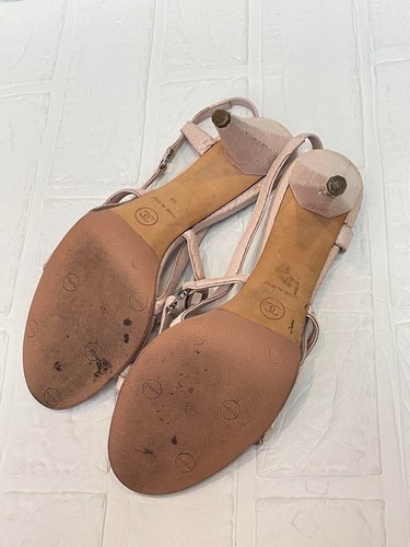 CHANEL Pink Women heel Mule Sandals EU Size 38 - Picture 10 of 12