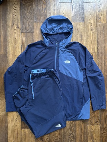 The North Face Woven Trainingsanzug Herren XXL blau - Full Set Jacke + Jogginghose