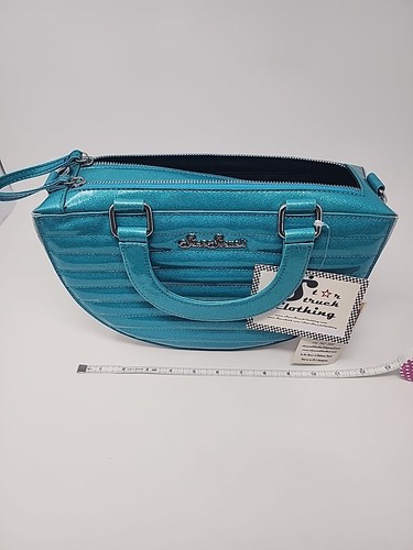 Star Struck Clothing Galaxy Handtasche Tasche - Türkis Pin Up Couture Vinyl - Bild 11 von 13