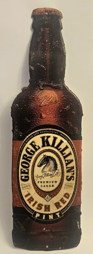 Vintage Killian's Irish Red 29" Blech Werbung Bier Schild 1998 Mancave  - Bild 1 von 8