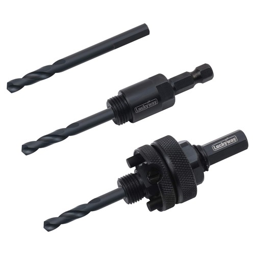 Mandril de sierra perforadora de 3 piezas, se adapta a sierra perforadora bimetálica de 3/4 pulgadas a 6 pulgadas, incluye 7... - Imagen 1 de 7