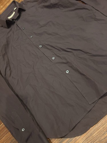 Burberry London Men’s Size 44 Brown Long Sleeve Button Up Shirt - Picture 2 of 8