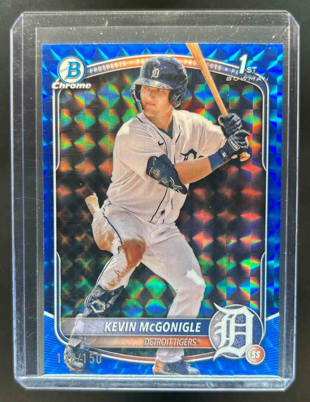 2025 Bowman Kevin McGonigle Chrome Blue Geometric Refractor 1st #/150