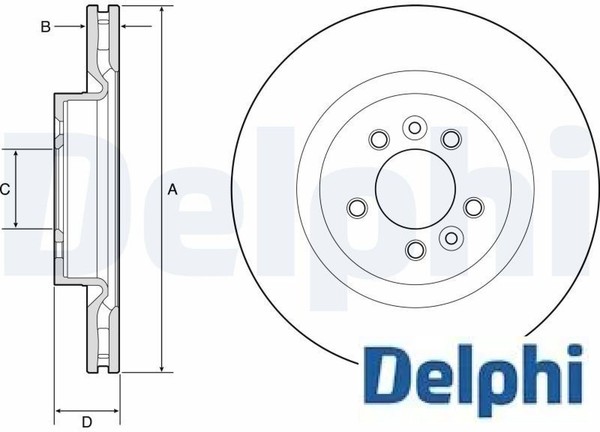 2X Bremsscheibe Delphi BG9204C 2 Bremsscheiben Vorderachse Vorne FüR Land Rover-image