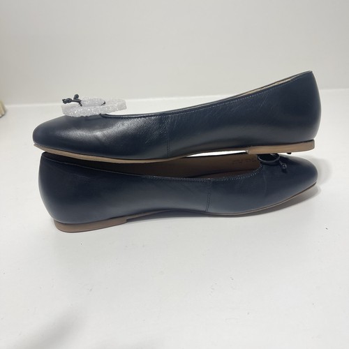 Jack Rogers Black Ballet Flats Size 8.5M Leather Upper Bow Detail Made In Brazil - Picture 5 of 11
