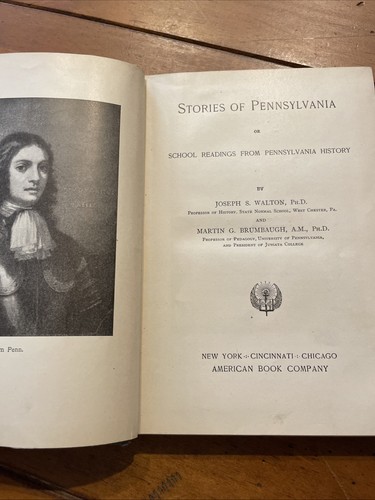 STORIES OF PENNSYLVANIA School Readings by Walton and Brumbaugh, 1897 Hardcover - Picture 9 of 24