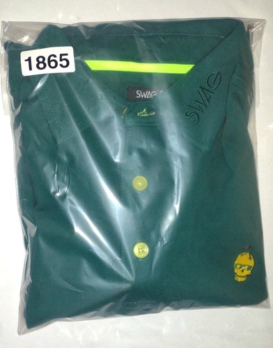 SWAG Embroidered Skull Logo Golf Polo Green Men's Size Medium - Picture 8 of 12