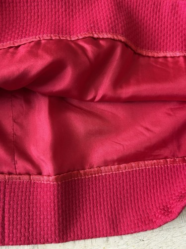 Gonna a matita vintage Caroline Herrera 8 midi rossa foderata waffle designer aziendale anni 80 - Foto 6 di 19
