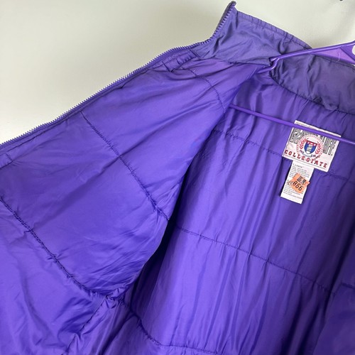 VINTAGE Original Stuff Collegiate LSU Puffer Jacket Mens Large Purple Yellow - Bild 6 von 12