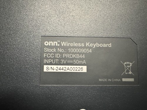 Onn Wireless 104-Key Full Size Keyboard & 5-Button Mouse Combo (100009054) - Picture 5 of 7