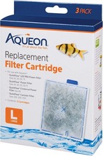 Aqueon Replacement Filter Cartridges for Aquarium Fish Tank - Large 3-Pack