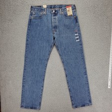 Levi's 501 Original Jeans Men's 34x32 Blue Denim Straight Leg Button Fly NWT