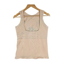 KYMARO NEW BODY SHAPER BEIGE CRISSCROSS BACK WOMEN S LARGE SEAMLESS SUPPORT