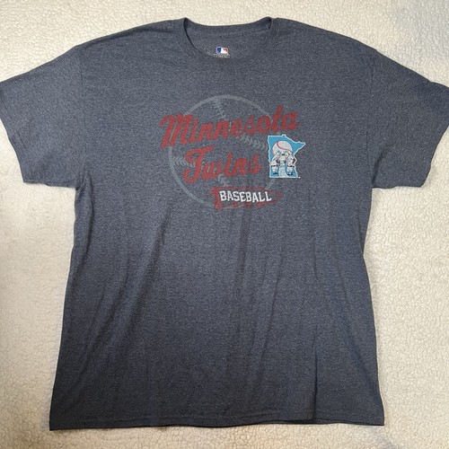 MLB graues Kurzarm T-Shirt Minnesota Twins Herren XL - Bild 1 von 6