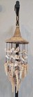 Sea Shell Chandelier Boho Hanging Decor Wind Chime Cascading Spiral Wicker Base