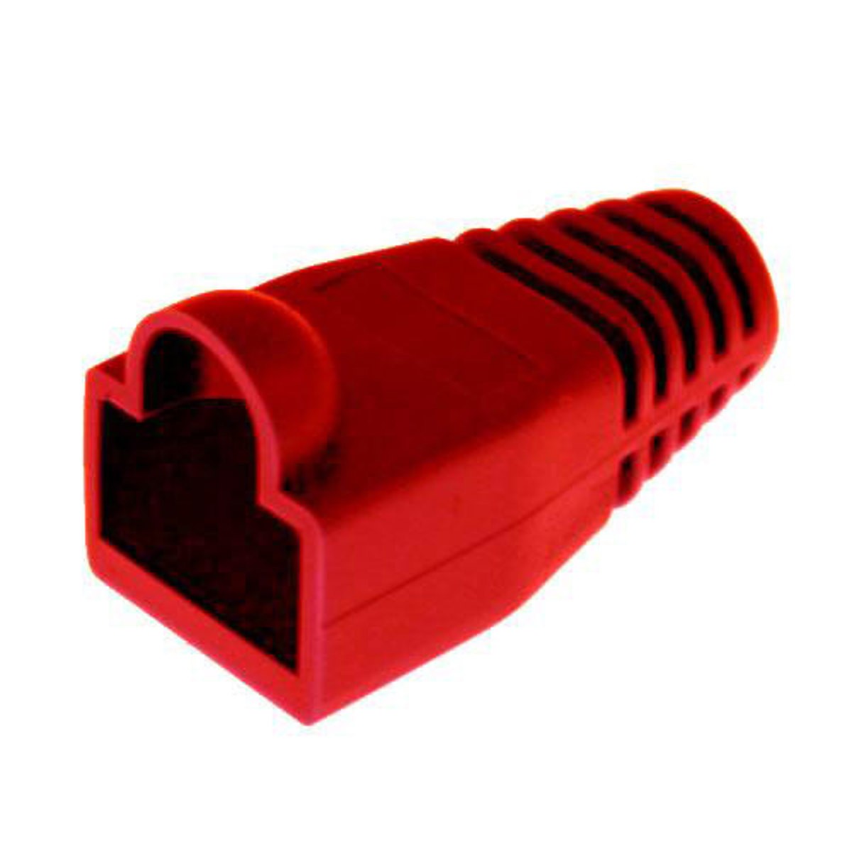 Цветные ботинки Platinum Tools RJ45, диаметр не более 8 мм, красный, 25 штук в упаковке