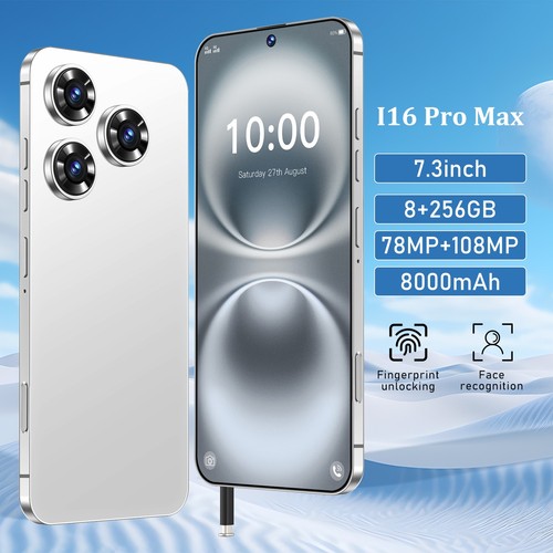 Desbloqueado 7.3" Nuevo i16 Pro Max Android Smartphone Global HD 8GB+256GB Doble SIM - Imagen 15 de 28