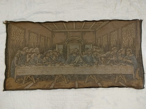 Alfombra tapiz colgante de pared vintage La última cena 36x19 - Imagen 2 de 10