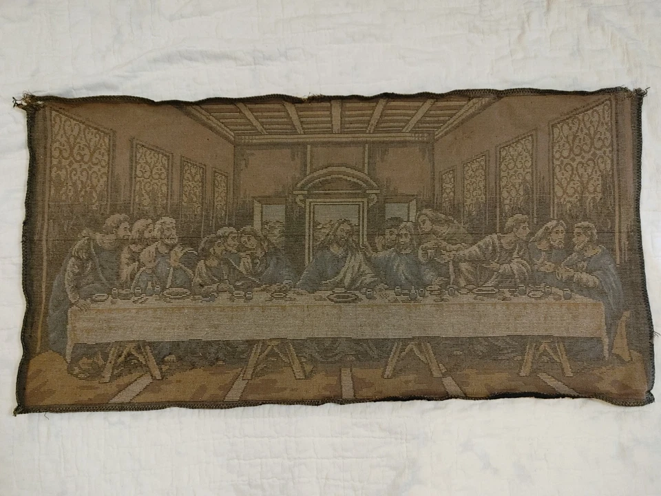 复古 The Last Supper 壁挂挂挂毯 36x19 地毯 — 第 2/4 张图片