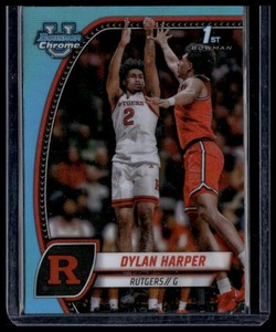 2024-25 Bowman University Chrome #22 Dylan Harper Sky Blue Refractor