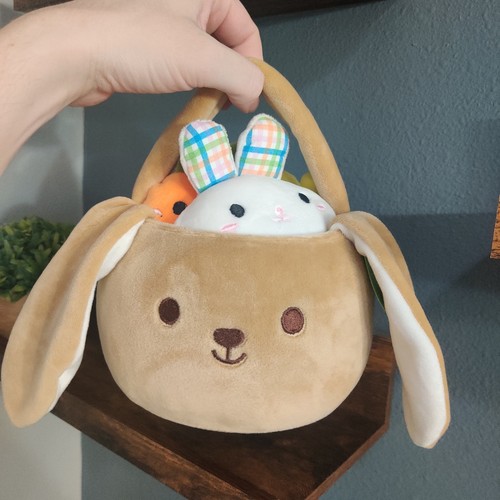 My First Easter Basket Plush Bunny Baby's Soft Rabbit Set Of 4 NWT New Carrot - Picture 5 of 13