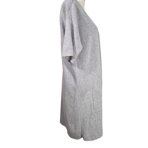 Eileen Fisher Long Cardigan Gray Size S/P Small Petite Organic Cotton Nylon Silk - Picture 3 of 10