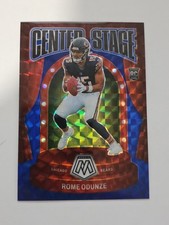 2024 Panini Mosaic Rome Odunze Center Stage RC Blue Rookie #/99 Chicago Bears