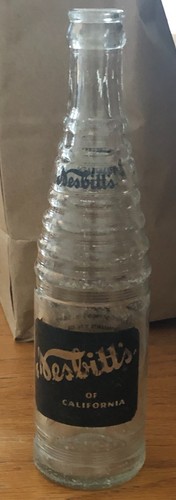 Vintage 60er Jahre Nesbitt's California Soda Glas Flasche - original bemalt ACL - Bild 8 von 9