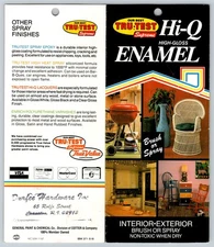 1987  Tru-Test  Hi-Q Enamel  House Paint Brochure  7" x 9"